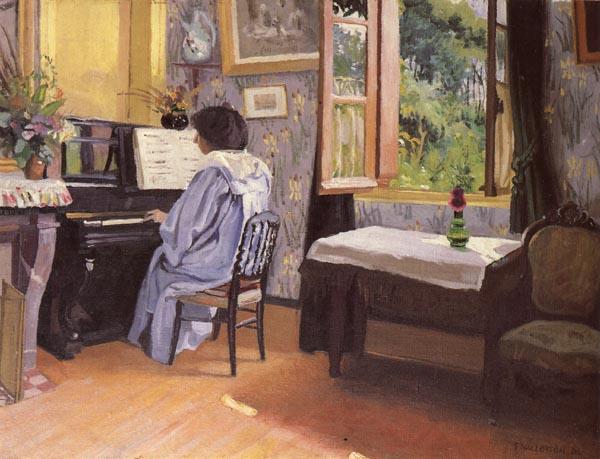 Felix Vallotton Woman at the Piano France oil painting art